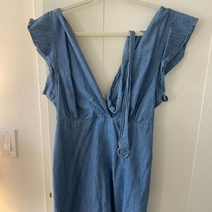 TOPSHOP DENIM MINI DRESS